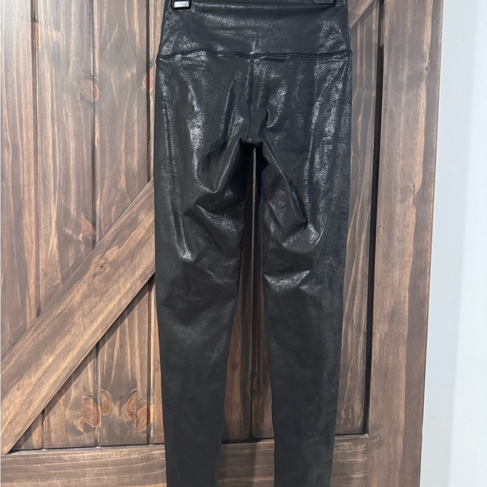 Aerie Black Glossy Leggings